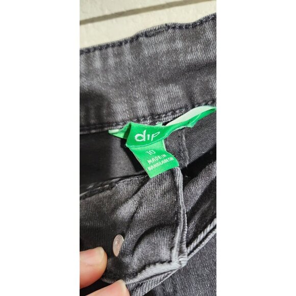 Dip Shorts Womens Size 10 Black Denim Cuffed - Picture 3 of 8